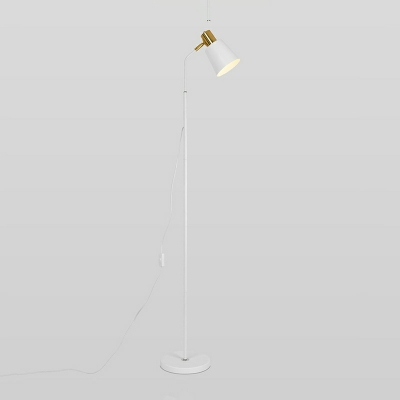 1 Light Simplistic Style Bell Shape Metal Standing Floor Lights