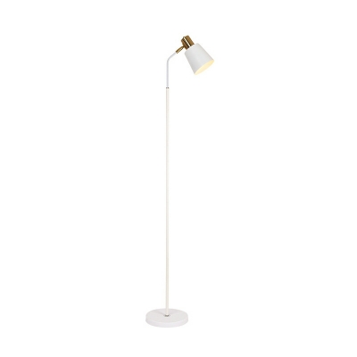 1 Light Simplistic Style Bell Shape Metal Standing Floor Lights