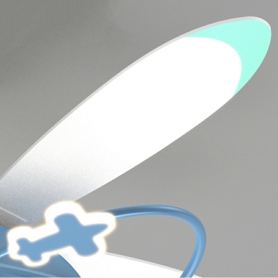5 Lights Kids Style Airplane Shape Metal Suspension Pendant Light