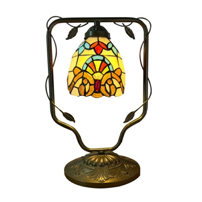 Antique Style Night Table Lamps Classic Floral Tiffany for Living Room