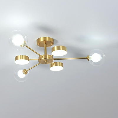 Contemporary Semi Flush Ceiling Light Fixtures Sputnik for Living Room