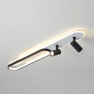 Creative LED Strip Ceiling Lamp with Spotlights for Cloakroom and Bedroom