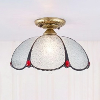 Creative Tiffany Art Glass Ceiling Light Fixture for Corridor and Balcony