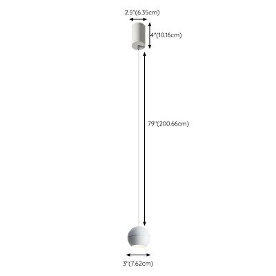 Metal Globe Hanging Pendnant Lamp Simplicity LED for Dinning Room