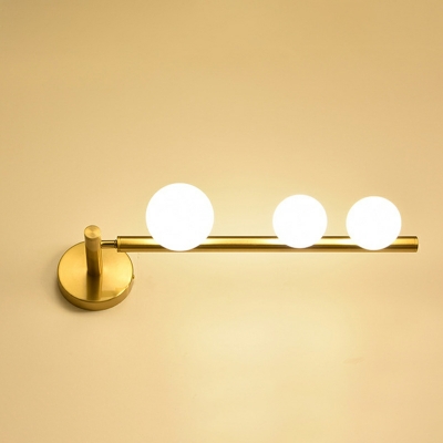 Minimalism Flush Mount Wall Sconce Globe Glass and Metal for Living Room