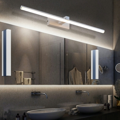 Minimalism Wall Mounted Vanity Lights LED Linear Metal for Bathroom