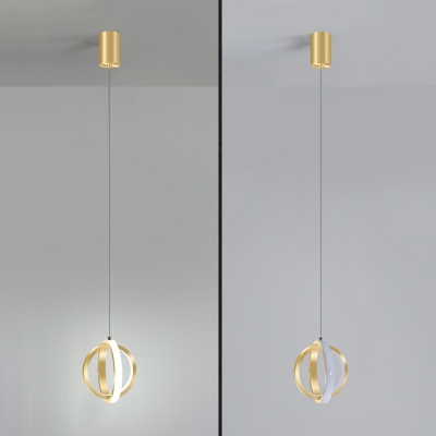 Modern Minimalist Ball LED Chandelier in Gold for Bedroom and Bar