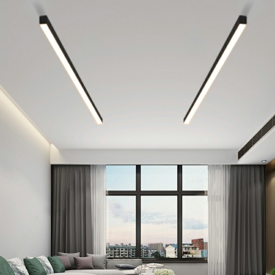 Modern Minimalist LED Long Line Ceiling Lamp for Office and Living Room