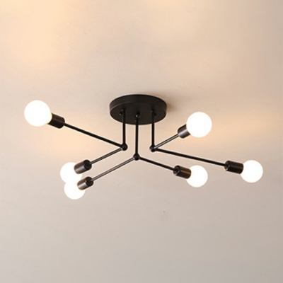 Nordic Creative Metal Branch Ceiling Lamp for Bedroom and Dining Room