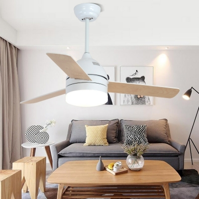 Nordic Simple Wooden Ceiling Fan Lamp for Bedroom and Living Room