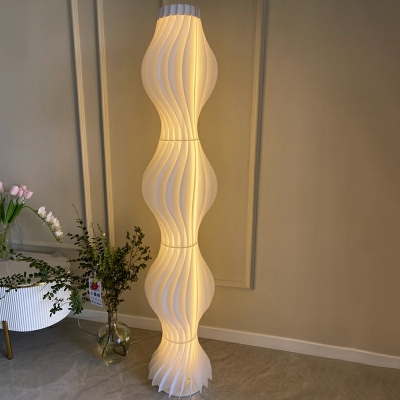 White Minimalism Floor Lamps Elagant LED Linear Basic for Living Room
