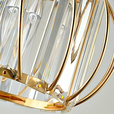 1 Light Simplistic Style Cage Shape Metal Commercial Pendant Lighting