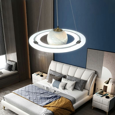 2 Lights Nordic Style Globe Shape Metal Pendant Lighting Fixture