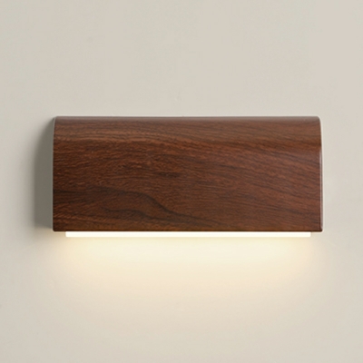 LED Japanese Style Minimalist Wood Art Wall Mount Fixture for Hallway and Bedroom