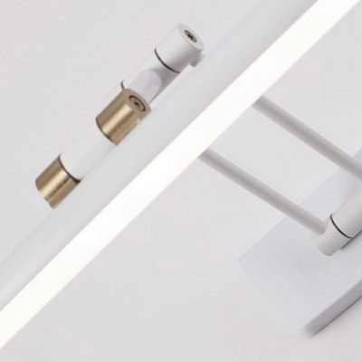 Metal LED Flush Mount Wall Sconce Minimalism Adjustable for Bathroom