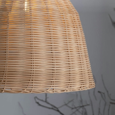 Southeast Asian Wabi-sabi Style Handmade Bamboo Pendant Lamp for Tea Room and Bedroom