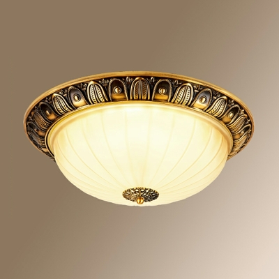 Traditional Flush Mount Ceiling Light Fixtures Dome for Living Room