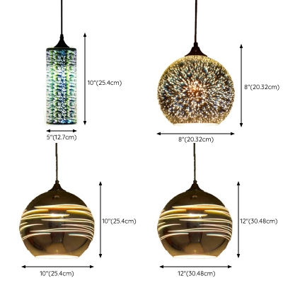 1 Light Nordic Style Geometric Shape Metal Pendant Lighting Fixture