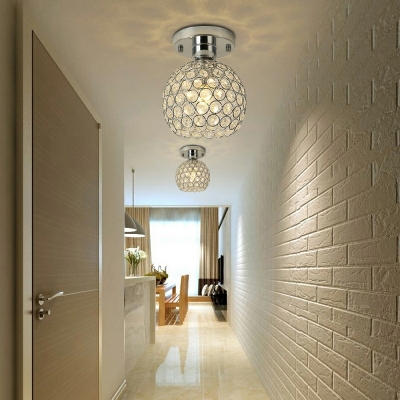 1 Light Simplistic Style Geometric Shape Metal Flush Mount Light Fixture