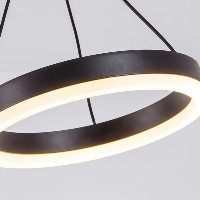 3 Lights Contemporary Style Round Shape Metal Hanging Pendant Lighting