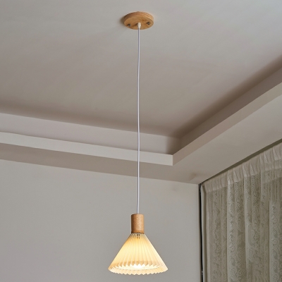 Contemporary Wood Hanging Pendant Lights Cone for Living Room
