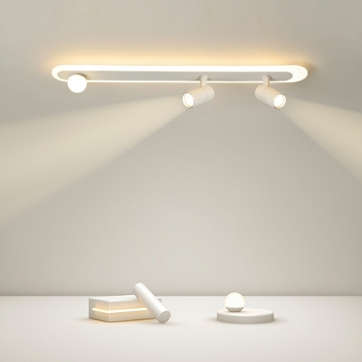 Creative LED Strip Ceiling Track Light in White for Aisle and Cloakroom