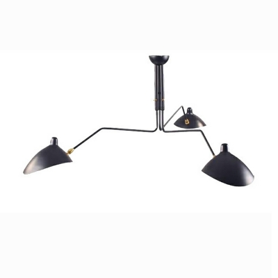 Industrial Style Irregular Ceiling Lamp in Black for Dining Room and Living Room