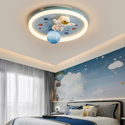LED Creative Cartoon Planet Flushmount Ceiling Light for Children's Bedroom