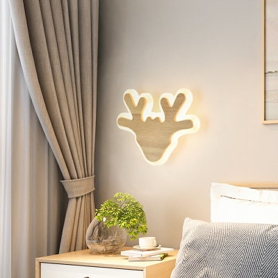 LED Japanese Style Creative Wooden Art Wall Lamp for Aisle and Bedroom