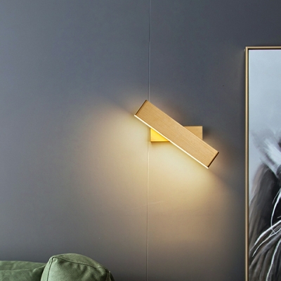 LED Minimalist Aluminum Rotatable Wall Lamp with Neutral Light for Bedroom and Hallway