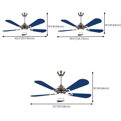 Metal Minimalism Ceiling Fans LED Basic Nordic Style for Living Room