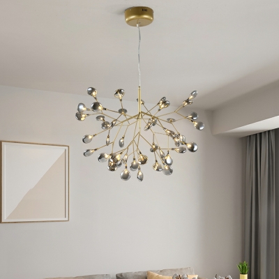 Minimalism Chandelier Lighting Fixtures Sputnik Metal for Living Room