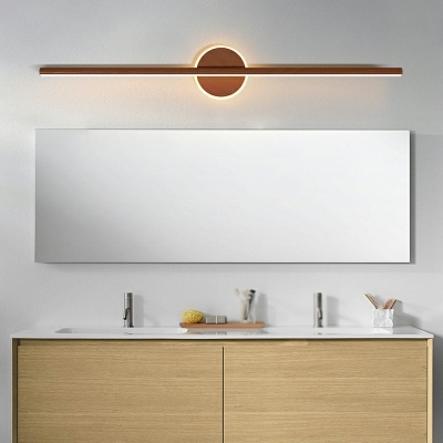 Simple Style LED Creative Wood Grain Color Strip Vanity Lamp for Bathroom