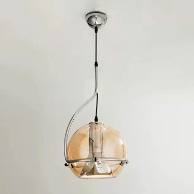 1 Light American Retro Bauhaus Glass Hanging Lamp for Bedroom and Dining Room