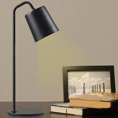 1 Light Contemporary Style Bell Shape Metal Night Table Lamp for Bedroom