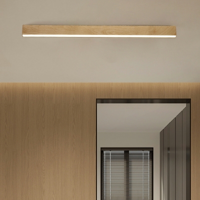 1 Light Minimalism Style Linear Shape Metal Ceiling Flush Mount Lights