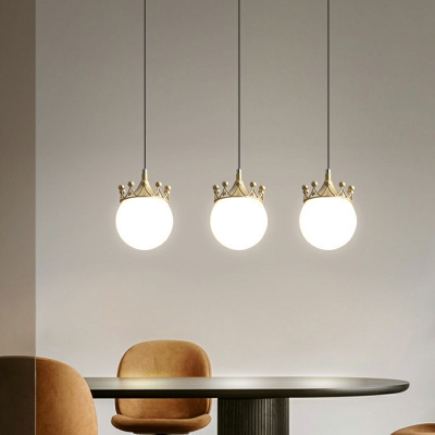 1 Light Warehouse Style Crown Shape Metal Pendant Lighting Fixtures