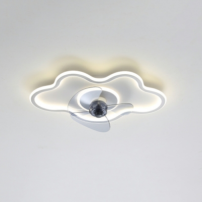 2 Lights Minimalism Style Cloud Shape Metal Flushmount Lighting