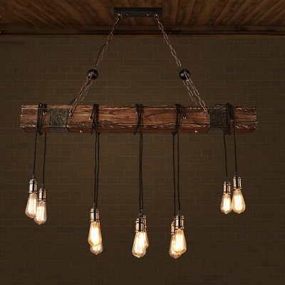 Industrial Island Pendant Lighting Vintage Linear Basic for Farmhouse