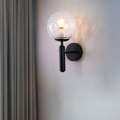 Minimalism Basic Flush Mount Wall Sconce Globe Glass for Living Room