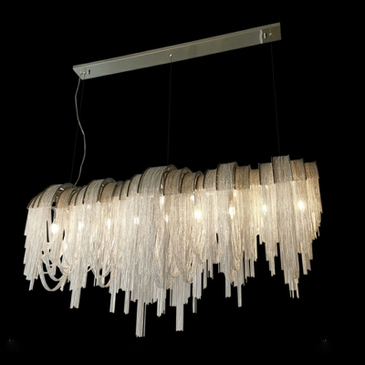 Minimalism Chandelier Lighting Fixtures Tassel Elegant for Living Room