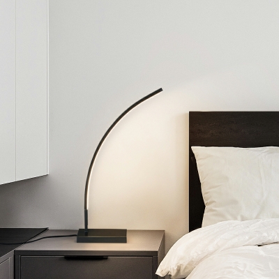 Nordic Style Night Table Lamps Contemporary LED Linear for Bedroom