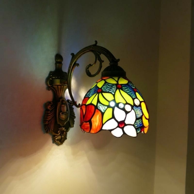 Tiffany Art Stained Glass Shade Vanity Lamp for Bathroom and Bedroom
