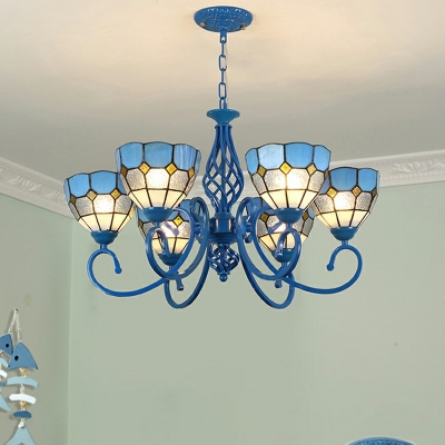 Tiffany Chandelier Lighting Fixtures Vintage Mediterranean for Living Room