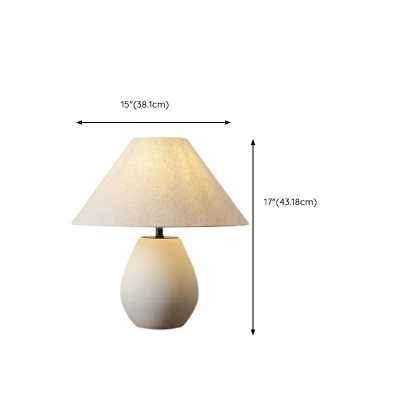 1 Light Contemporary Style Cone Shape Fabric Empire Table Lamp