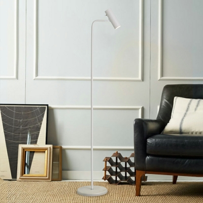 1 Light Minimalistic Style Tube Shape Metal Standing Floor Lights for Living Room