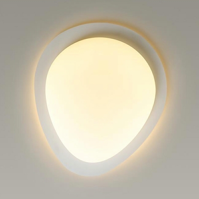 1 Light Nordic Style Egg Shape Metal Flush Mount Ceiling Chandelier