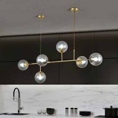 6 Lights Modernist Style Ball Shape Metal Chandelier Light Fixtures