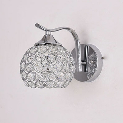 American Creative Crystal Glass Wall Lamp for Bedroom and Entrance