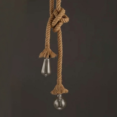 Industrial Rope Pendant Lighting Fixtures Vintage for Living Room